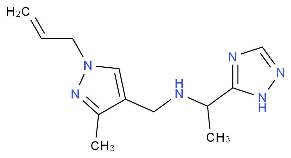 N-[(1-allyl-3-methyl-1H-pyrazol-4-yl)methyl]-1-(1H-1,2,4-triazol-5-yl)ethanamine_Molecular_structure_CAS_)
