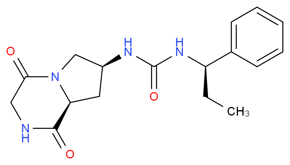 N-[(7S,8aS)-1,4-dioxooctahydropyrrolo[1,2-a]pyrazin-7-yl]-N'-[(1R)-1-phenylpropyl]urea_Molecular_structure_CAS_)