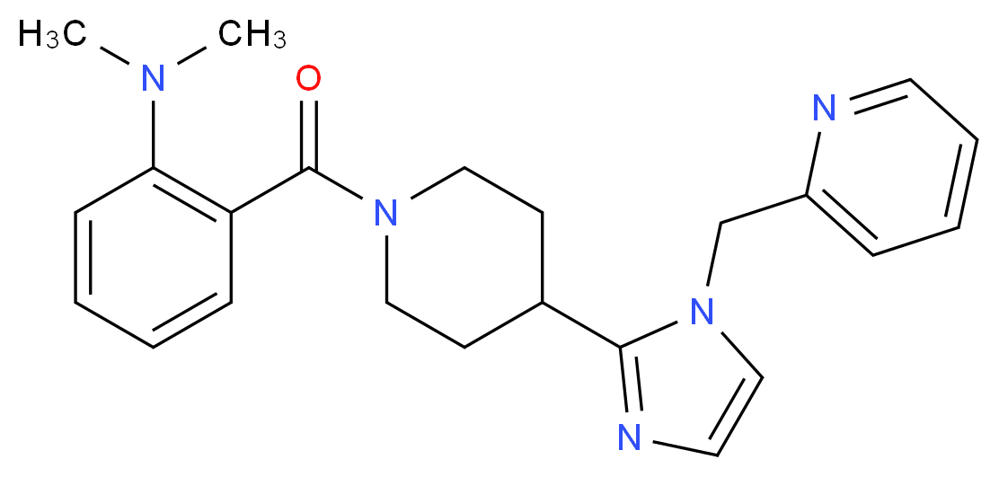 N,N-dimethyl-2-({4-[1-(pyridin-2-ylmethyl)-1H-imidazol-2-yl]piperidin-1-yl}carbonyl)aniline_Molecular_structure_CAS_)