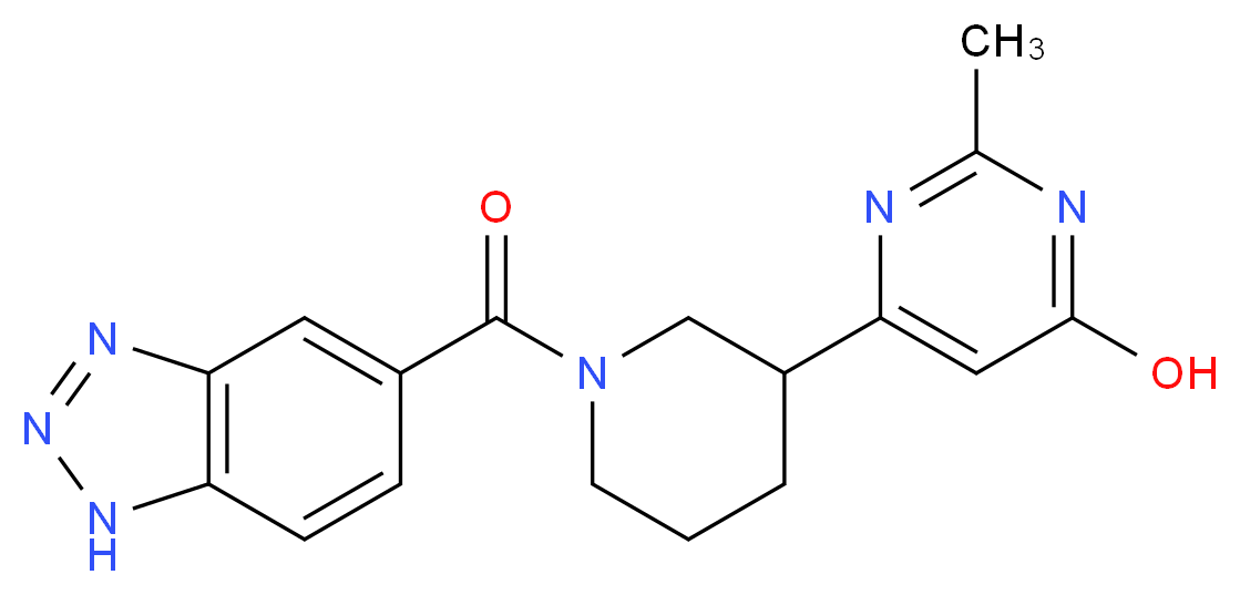 6-[1-(1H-1,2,3-benzotriazol-5-ylcarbonyl)-3-piperidinyl]-2-methyl-4-pyrimidinol_Molecular_structure_CAS_)