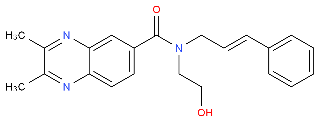 N-(2-hydroxyethyl)-2,3-dimethyl-N-[(2E)-3-phenyl-2-propen-1-yl]-6-quinoxalinecarboxamide_Molecular_structure_CAS_)