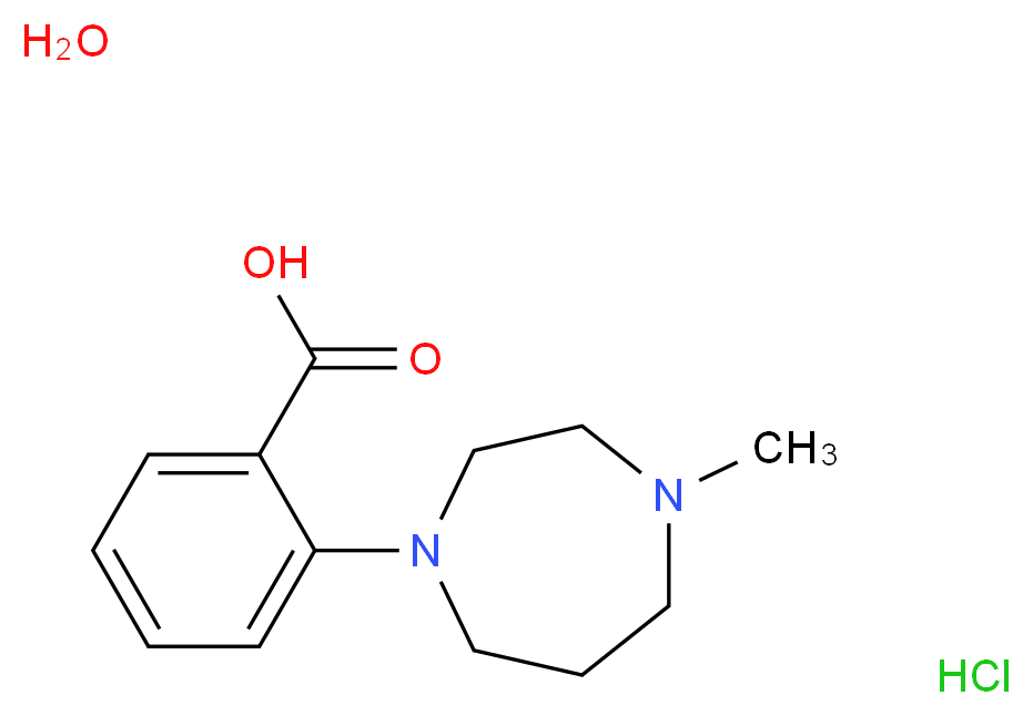 2-(4-Methylhomopiperazin-1-yl)benzoic acid hydrochloride hemihydrate_Molecular_structure_CAS_921938-77-4)