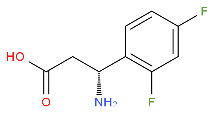 (3R)-3-AMINO-3-(2,4-DIFLUOROPHENYL)PROPANOIC ACID_Molecular_structure_CAS_)