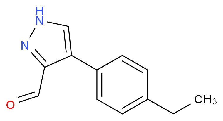 4-(4-ethylphenyl)-1H-pyrazole-3-carbaldehyde_Molecular_structure_CAS_)