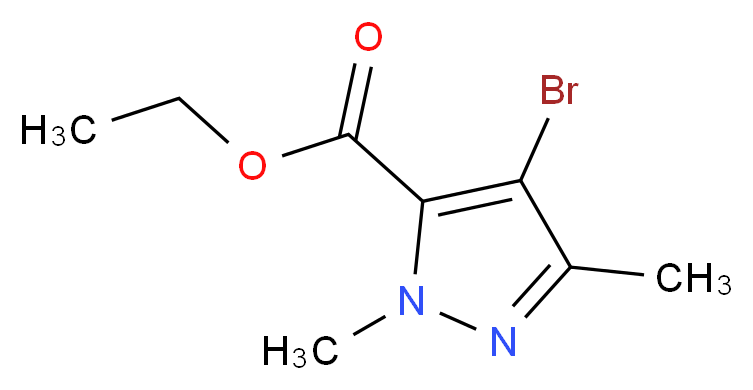 Ethyl 4-bromo-1,3-dimethylpyrazole-5-carboxylate_Molecular_structure_CAS_)