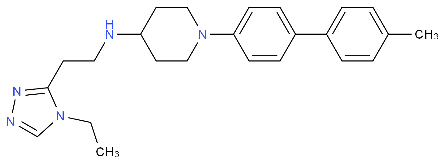 N-[2-(4-ethyl-4H-1,2,4-triazol-3-yl)ethyl]-1-(4'-methyl-4-biphenylyl)-4-piperidinamine_Molecular_structure_CAS_)
