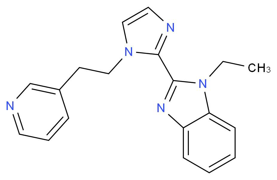 1-ethyl-2-[1-(2-pyridin-3-ylethyl)-1H-imidazol-2-yl]-1H-benzimidazole_Molecular_structure_CAS_)
