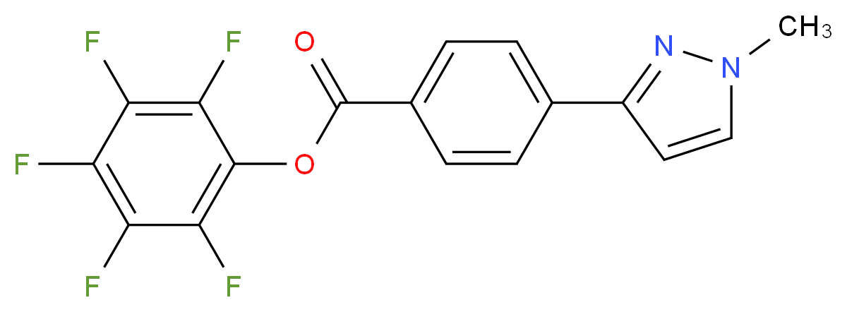 pentafluorophenyl 4-(1-methyl-1H-pyrazol-3-yl)benzoate_Molecular_structure_CAS_915707-42-5)