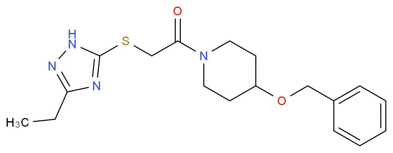 4-(benzyloxy)-1-{[(3-ethyl-1H-1,2,4-triazol-5-yl)thio]acetyl}piperidine_Molecular_structure_CAS_)