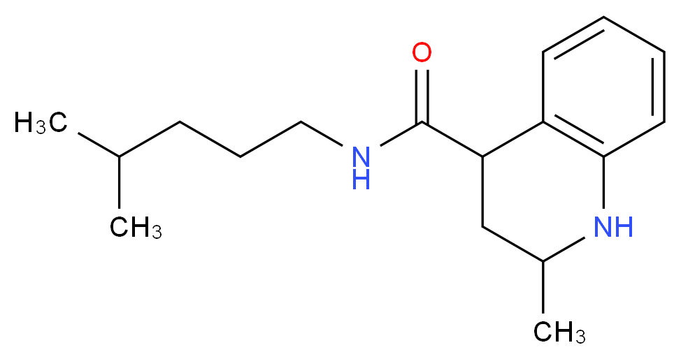 2-methyl-N-(4-methylpentyl)-1,2,3,4-tetrahydroquinoline-4-carboxamide_Molecular_structure_CAS_)