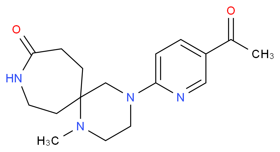 4-(5-acetylpyridin-2-yl)-1-methyl-1,4,9-triazaspiro[5.6]dodecan-10-one_Molecular_structure_CAS_)