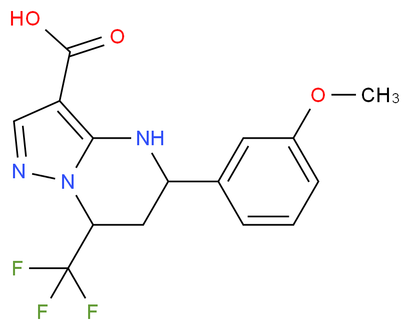 5-(3-Methoxyphenyl)-7-(trifluoromethyl)-4,5,6,7-tetrahydropyrazolo[1,5-a]pyrimidine-3-carboxylic acid_Molecular_structure_CAS_667921-14-4)