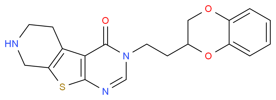 3-[2-(2,3-dihydro-1,4-benzodioxin-2-yl)ethyl]-5,6,7,8-tetrahydropyrido[4',3':4,5]thieno[2,3-d]pyrimidin-4(3H)-one_Molecular_structure_CAS_)