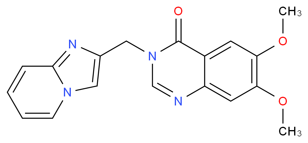 3-(imidazo[1,2-a]pyridin-2-ylmethyl)-6,7-dimethoxyquinazolin-4(3H)-one_Molecular_structure_CAS_)