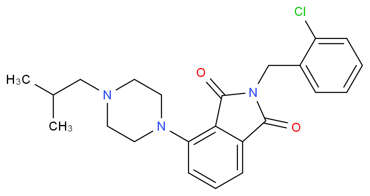 2-(2-chlorobenzyl)-4-(4-isobutyl-1-piperazinyl)-1H-isoindole-1,3(2H)-dione_Molecular_structure_CAS_)