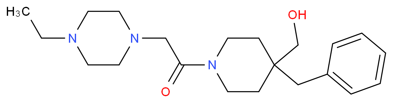 {4-benzyl-1-[(4-ethyl-1-piperazinyl)acetyl]-4-piperidinyl}methanol_Molecular_structure_CAS_)