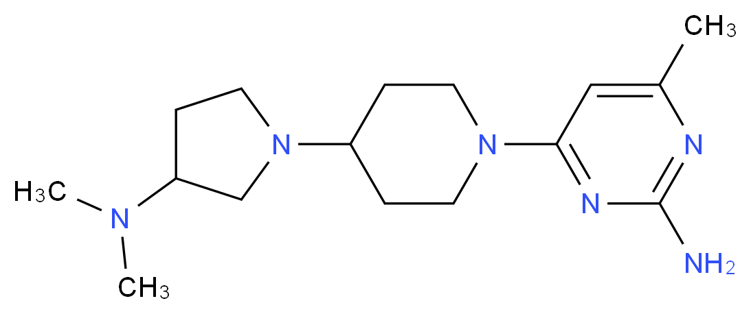4-{4-[3-(dimethylamino)pyrrolidin-1-yl]piperidin-1-yl}-6-methylpyrimidin-2-amine_Molecular_structure_CAS_)