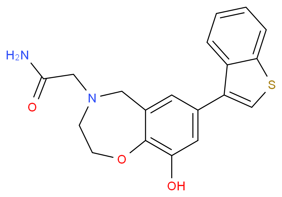 2-[7-(1-benzothien-3-yl)-9-hydroxy-2,3-dihydro-1,4-benzoxazepin-4(5H)-yl]acetamide_Molecular_structure_CAS_)