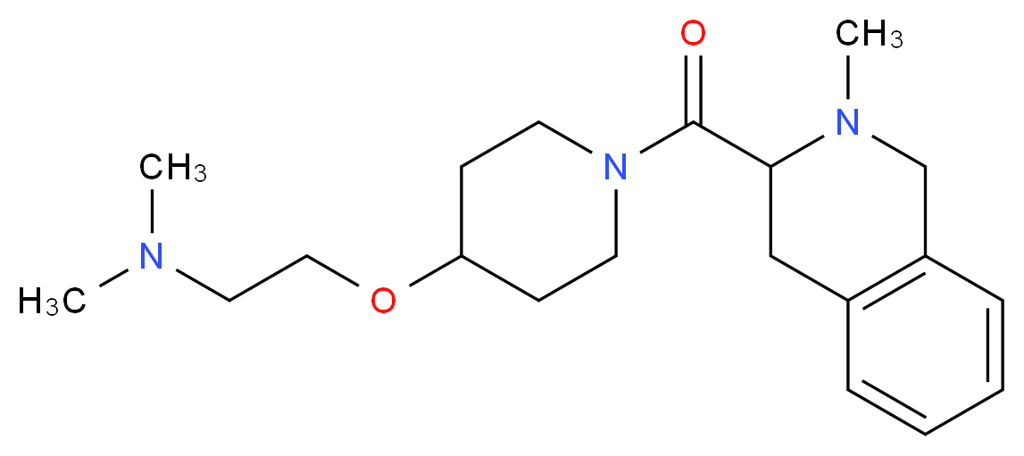 N,N-dimethyl-2-({1-[(2-methyl-1,2,3,4-tetrahydroisoquinolin-3-yl)carbonyl]piperidin-4-yl}oxy)ethanamine_Molecular_structure_CAS_)