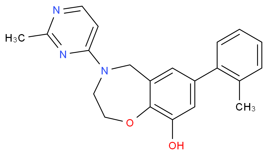 7-(2-methylphenyl)-4-(2-methylpyrimidin-4-yl)-2,3,4,5-tetrahydro-1,4-benzoxazepin-9-ol_Molecular_structure_CAS_)