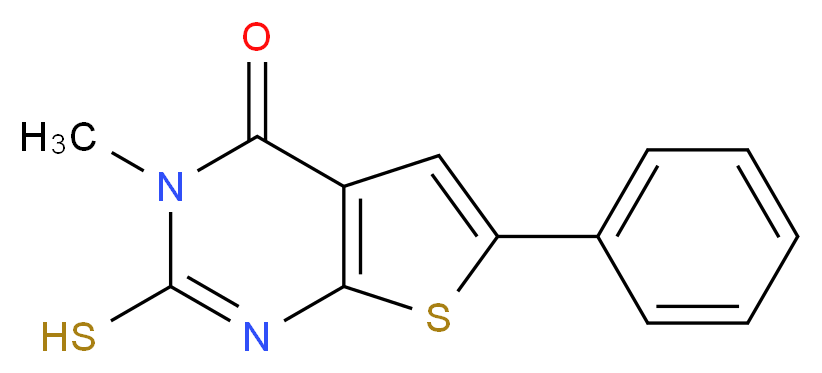 2-Mercapto-3-methyl-6-phenyl-3H-thieno[2,3-d]pyrimidin-4-one_Molecular_structure_CAS_)