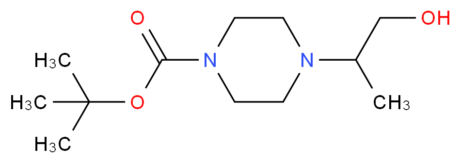 tert-butyl 4-(1-hydroxypropan-2-yl)piperazine-1-carboxylate_Molecular_structure_CAS_)