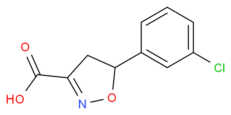 5-(3-chlorophenyl)-4,5-dihydro-1,2-oxazole-3-carboxylic acid_Molecular_structure_CAS_)