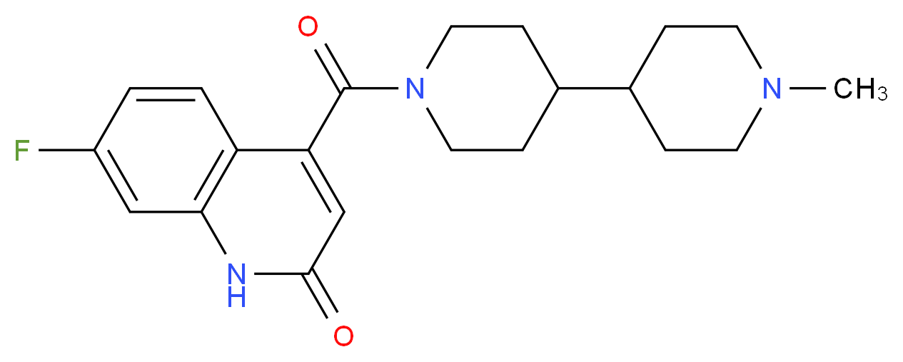 7-fluoro-4-[(1'-methyl-4,4'-bipiperidin-1-yl)carbonyl]-2(1H)-quinolinone_Molecular_structure_CAS_)