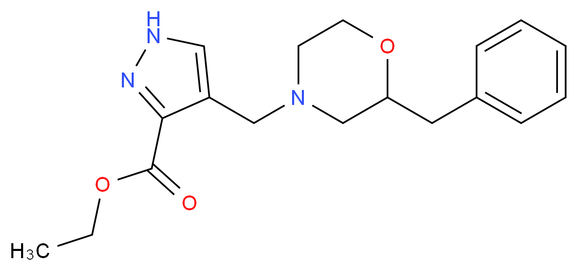 ethyl 4-[(2-benzyl-4-morpholinyl)methyl]-1H-pyrazole-3-carboxylate_Molecular_structure_CAS_)