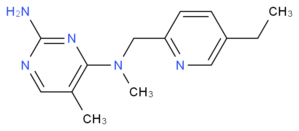 N~4~-[(5-ethylpyridin-2-yl)methyl]-N~4~,5-dimethylpyrimidine-2,4-diamine_Molecular_structure_CAS_)