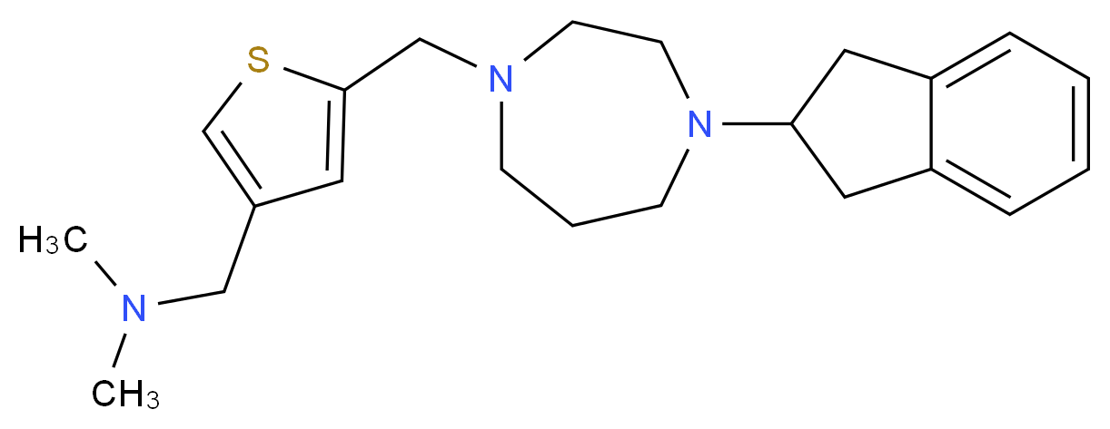 1-(5-{[4-(2,3-dihydro-1H-inden-2-yl)-1,4-diazepan-1-yl]methyl}-3-thienyl)-N,N-dimethylmethanamine_Molecular_structure_CAS_)