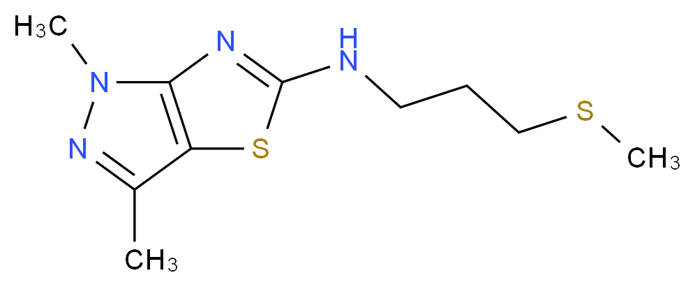 1,3-dimethyl-N-[3-(methylthio)propyl]-1H-pyrazolo[3,4-d][1,3]thiazol-5-amine_Molecular_structure_CAS_)