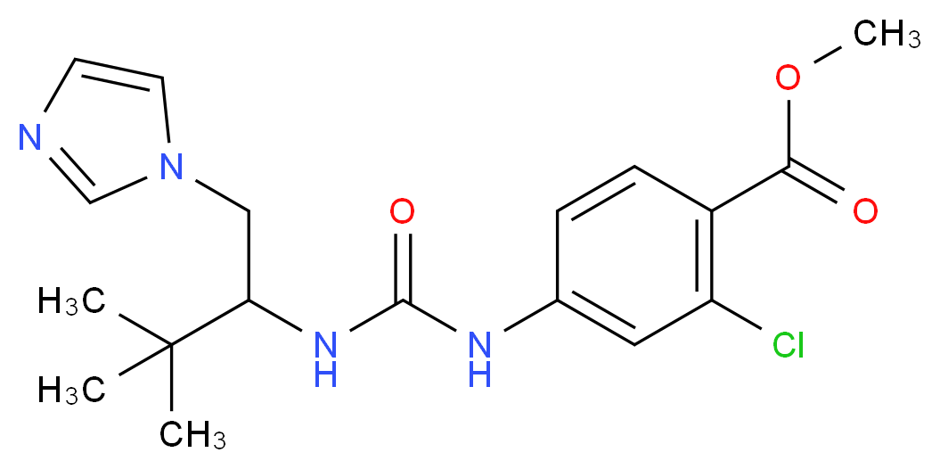 methyl 2-chloro-4-[({[1-(1H-imidazol-1-ylmethyl)-2,2-dimethylpropyl]amino}carbonyl)amino]benzoate_Molecular_structure_CAS_)