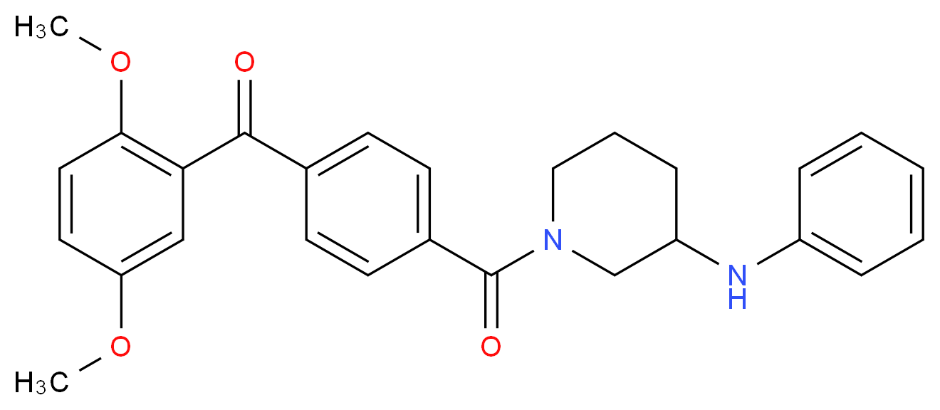 {4-[(3-anilino-1-piperidinyl)carbonyl]phenyl}(2,5-dimethoxyphenyl)methanone_Molecular_structure_CAS_)