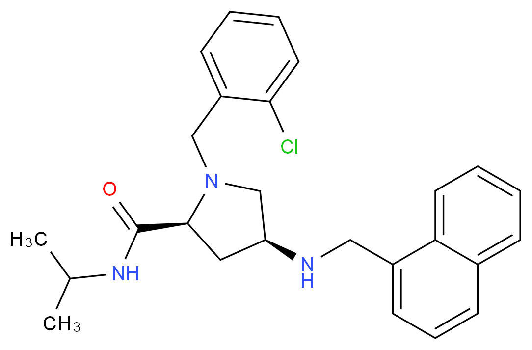 (4S)-1-(2-chlorobenzyl)-N-isopropyl-4-[(1-naphthylmethyl)amino]-L-prolinamide_Molecular_structure_CAS_)