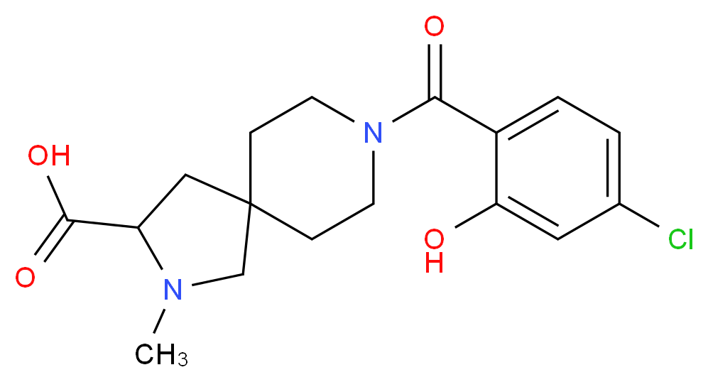 8-(4-chloro-2-hydroxybenzoyl)-2-methyl-2,8-diazaspiro[4.5]decane-3-carboxylic acid_Molecular_structure_CAS_)