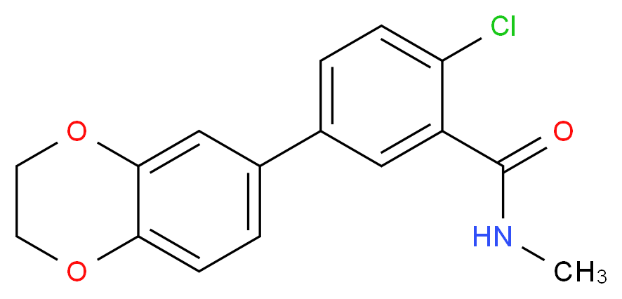 2-chloro-5-(2,3-dihydro-1,4-benzodioxin-6-yl)-N-methylbenzamide_Molecular_structure_CAS_)