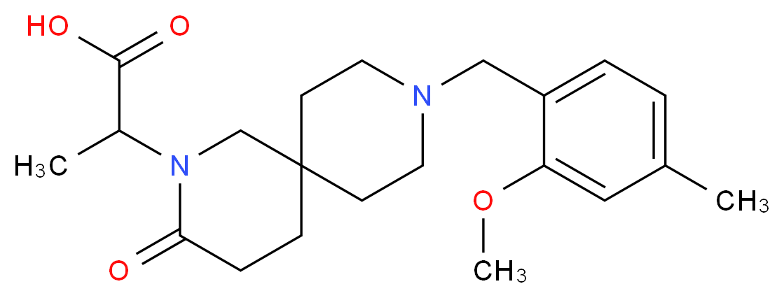 2-[9-(2-methoxy-4-methylbenzyl)-3-oxo-2,9-diazaspiro[5.5]undec-2-yl]propanoic acid_Molecular_structure_CAS_)