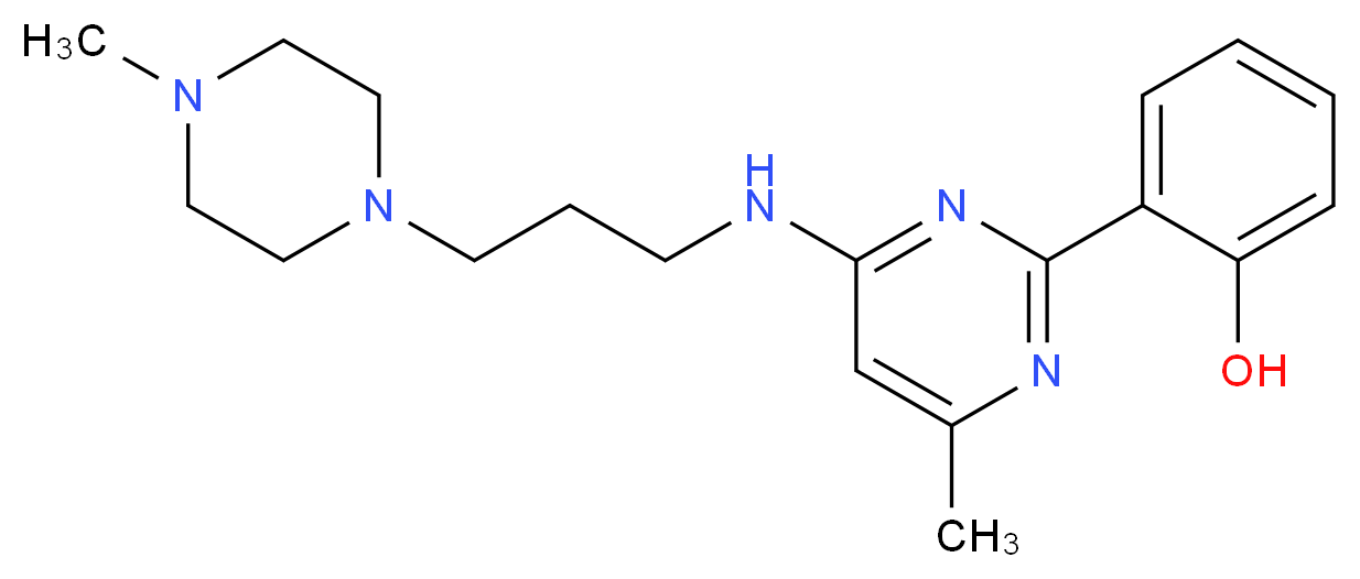 2-(4-methyl-6-{[3-(4-methylpiperazin-1-yl)propyl]amino}pyrimidin-2-yl)phenol_Molecular_structure_CAS_)