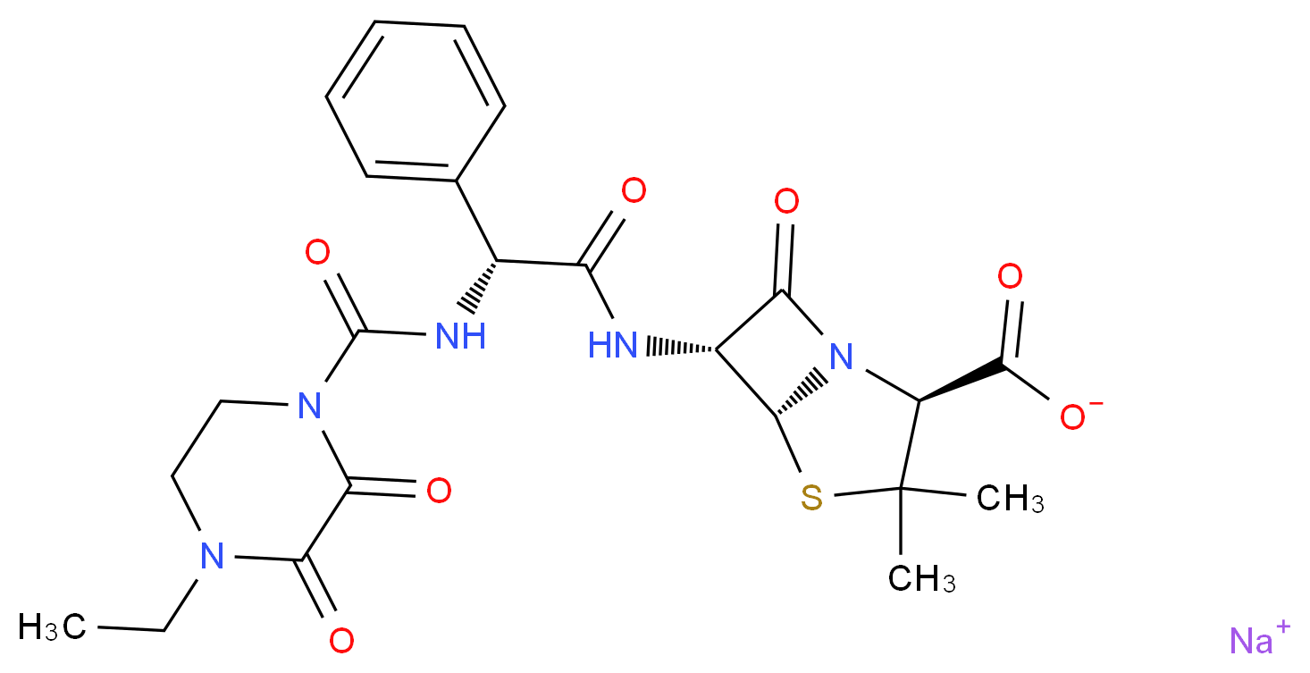 Piperacillin sodium salt_Molecular_structure_CAS_59703-84-3)