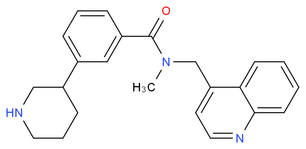 N-methyl-3-piperidin-3-yl-N-(quinolin-4-ylmethyl)benzamide_Molecular_structure_CAS_)