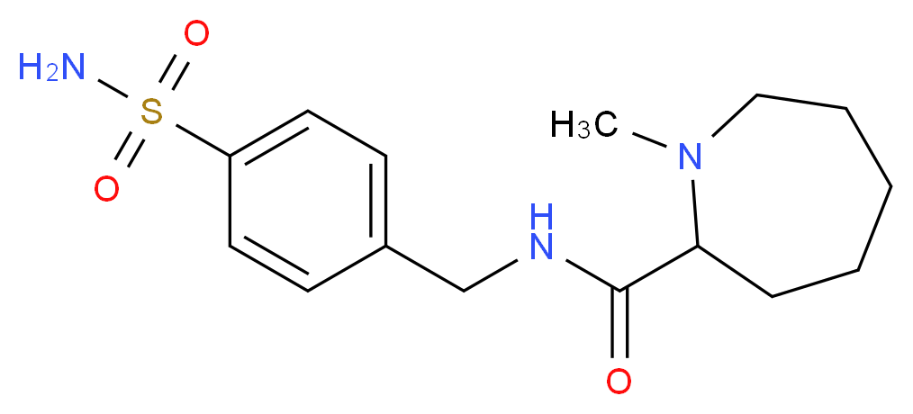 N-[4-(aminosulfonyl)benzyl]-1-methyl-2-azepanecarboxamide_Molecular_structure_CAS_)