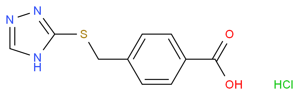 4-[(4H-1,2,4-triazol-3-ylsulfanyl)methyl]benzoic acid hydrochloride_Molecular_structure_CAS_)