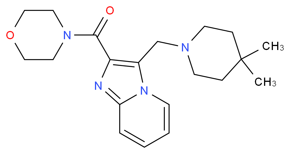 3-[(4,4-dimethylpiperidin-1-yl)methyl]-2-(morpholin-4-ylcarbonyl)imidazo[1,2-a]pyridine_Molecular_structure_CAS_)