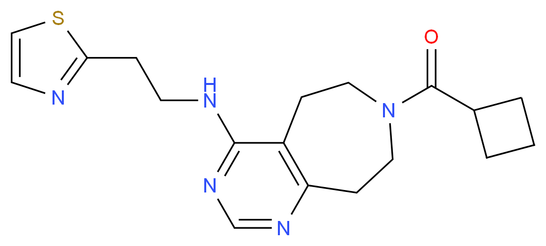 7-(cyclobutylcarbonyl)-N-[2-(1,3-thiazol-2-yl)ethyl]-6,7,8,9-tetrahydro-5H-pyrimido[4,5-d]azepin-4-amine_Molecular_structure_CAS_)
