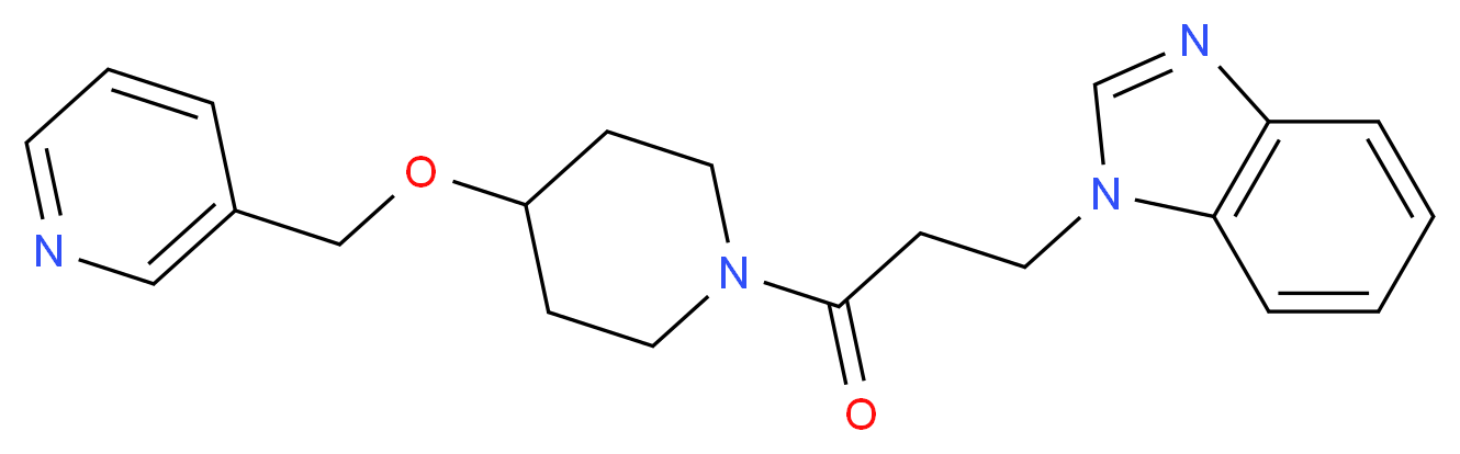 1-{3-oxo-3-[4-(3-pyridinylmethoxy)-1-piperidinyl]propyl}-1H-benzimidazole_Molecular_structure_CAS_)