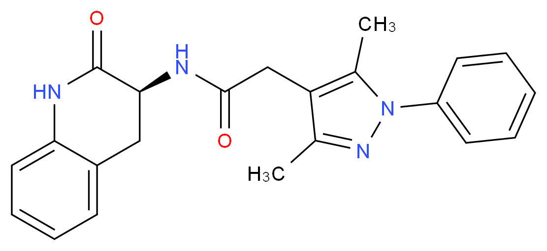 2-(3,5-dimethyl-1-phenyl-1H-pyrazol-4-yl)-N-[(3S)-2-oxo-1,2,3,4-tetrahydro-3-quinolinyl]acetamide_Molecular_structure_CAS_)