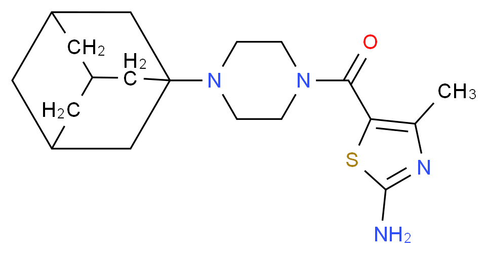 5-{[4-(1-adamantyl)-1-piperazinyl]carbonyl}-4-methyl-1,3-thiazol-2-amine_Molecular_structure_CAS_)