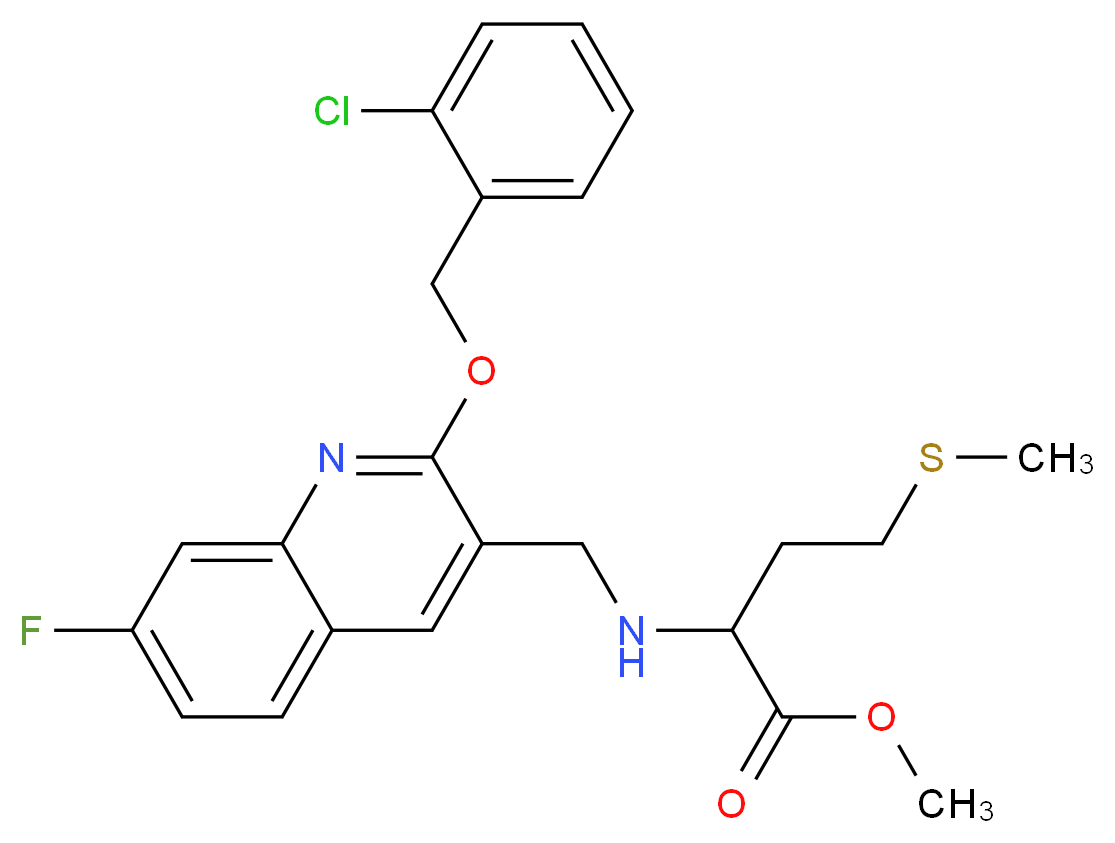 methyl N-({2-[(2-chlorobenzyl)oxy]-7-fluoro-3-quinolinyl}methyl)methioninate_Molecular_structure_CAS_)