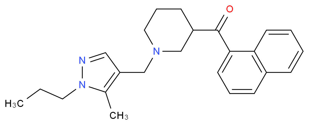 {1-[(5-methyl-1-propyl-1H-pyrazol-4-yl)methyl]-3-piperidinyl}(1-naphthyl)methanone_Molecular_structure_CAS_)